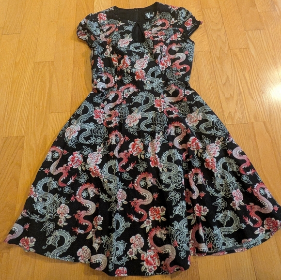 Hell Bunny Dresses & Skirts - Floral Black Dress